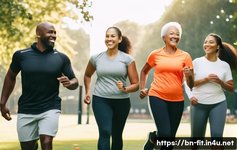 헬스트레이너와 퍼스널 브랜딩 - **Prompt:** A diverse group of individuals, including men and women of various ages and body types, ...